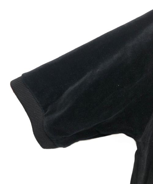 GUCCI（グッチ）GUCCI (グッチ) ベロアロゴTシャツ ブラック サイズ:XSの古着・服飾アイテム