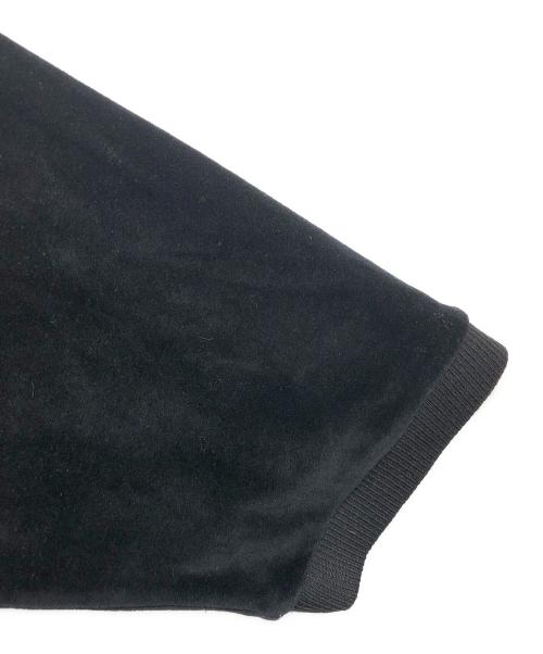 GUCCI（グッチ）GUCCI (グッチ) ベロアロゴTシャツ ブラック サイズ:XSの古着・服飾アイテム