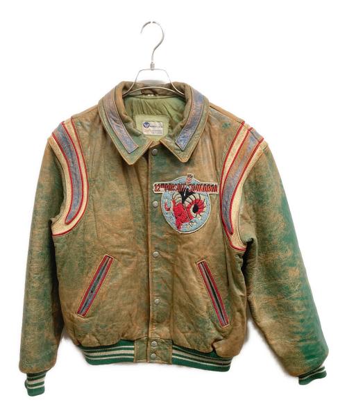 AVIREX（アヴィレックス）AVIREX (アヴィレックス) 90s スタジャン グリーン サイズ:Mの古着・服飾アイテム