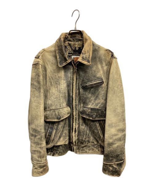 HARLEY-DAVIDSON（ハーレーダビッドソン）HARLEY-DAVIDSON (ハーレーダビッドソン) A-2 レザージャケット/	HARLEY-DAVIDSON/ジャケット ブラウン サイズ:38の古着・服飾アイテム