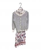 JUNYA WATANABE COMME des GARCONS(ジュンヤワタナベ コムデギャルソン）の古着「Layered Patterned Dress」｜ホワイト