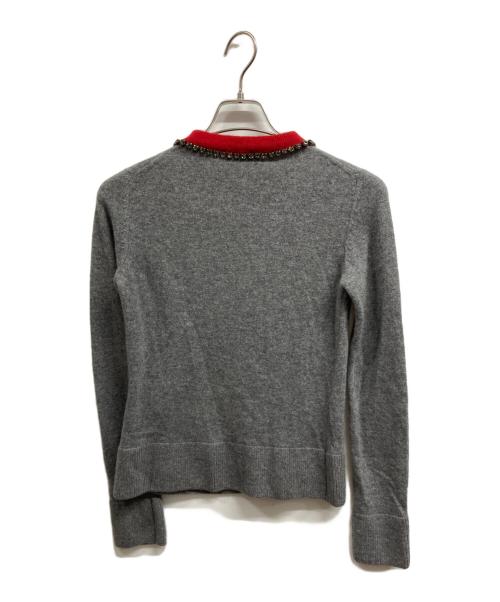 N21（ヌメロ ヴェントゥーノ）N21 (ヌメロ ヴェントゥーノ) ビジューカーディガン グレー サイズ:FREEの古着・服飾アイテム