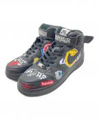 NIKE×SUPREMEナイキ×シュプリーム）の古着「NBA AIR FORCE 1 MID 07 ハイカットスニーカー」｜ブラック
