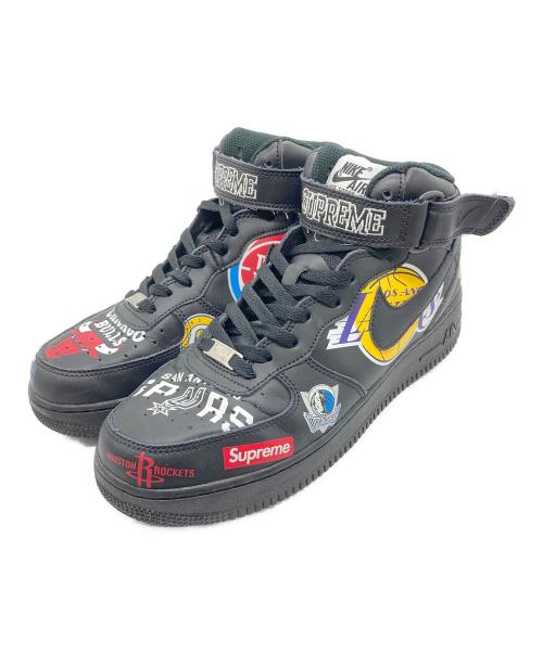 NIKE（ナイキ）NIKE (ナイキ) Supreme (シュプリーム) NBA AIR FORCE 1 MID 07 ハイカットスニーカー ブラック サイズ:US9の古着・服飾アイテム