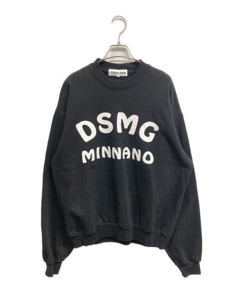 MIN-NANO（ミンナノ）MIN-NANO (ミンナノ) ロゴスウェット ブラック サイズ:Lの古着・服飾アイテム