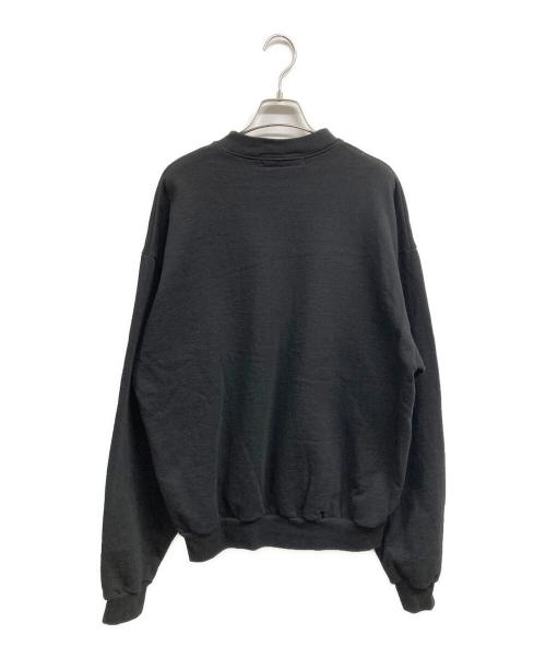 MIN-NANO（ミンナノ）MIN-NANO (ミンナノ) ロゴスウェット ブラック サイズ:Lの古着・服飾アイテム
