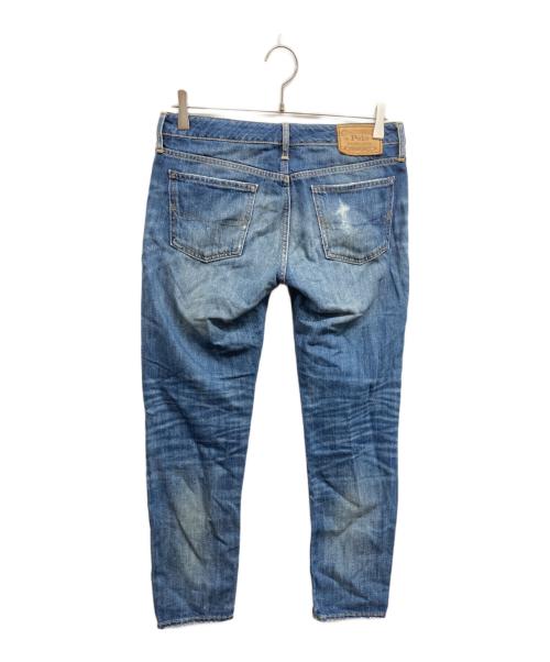 POLO RALPH LAUREN（ポロ・ラルフローレン）POLO RALPH LAUREN (ポロ・ラルフローレン) ダメージデニムパンツ インディゴ サイズ:27の古着・服飾アイテム