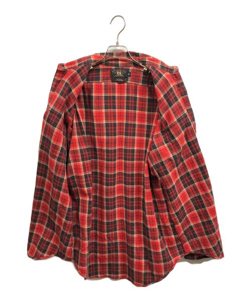 RRL（ダブルアールエル）RRL (ダブルアールエル) ヘビーコットンチェックネルシャツ レッド サイズ:Mの古着・服飾アイテム