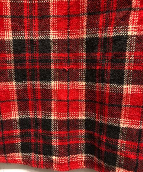 RRL（ダブルアールエル）RRL (ダブルアールエル) ヘビーコットンチェックネルシャツ レッド サイズ:Mの古着・服飾アイテム