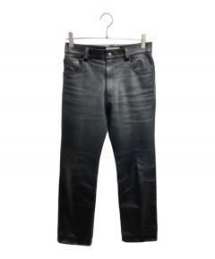 ポールスミス　Paul Smith レザーパンツ　黒 中古・古着通販】Paul Smith (ポールスミス) レザーパンツ ブラック