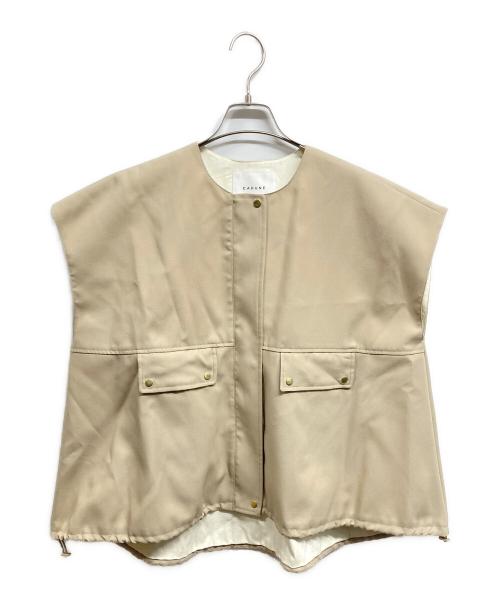 CADUNE（カデュネ）CADUNE (カデュネ) ポケットベスト ベージュ サイズ:38 未使用品の古着・服飾アイテム