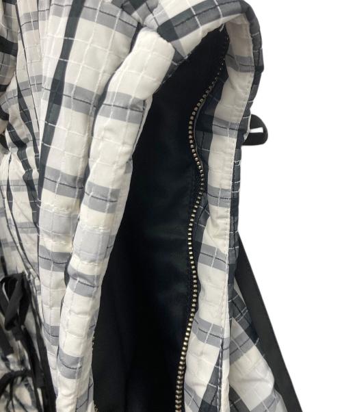 MAISON SPECIAL（メゾンスペシャル）MAISON SPECIAL (メゾンスペシャル) チェックリボンバファーブルゾン(ベストのみ) ホワイト×ブラック サイズ:FREEの古着・服飾アイテム