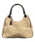 GUCCIグッチ）の古着「ウッドハンドルハンドバッグ」｜ベージュ