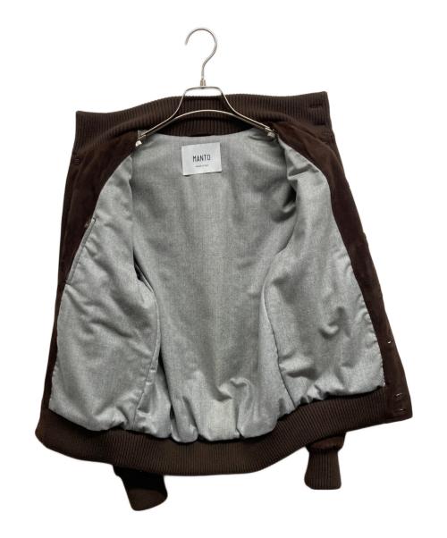 MANTO（マント）MANTO (マント) スウェードブルゾン ブラウン サイズ:44の古着・服飾アイテム