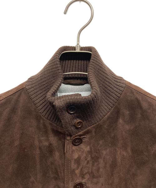 MANTO（マント）MANTO (マント) スウェードブルゾン ブラウン サイズ:44の古着・服飾アイテム