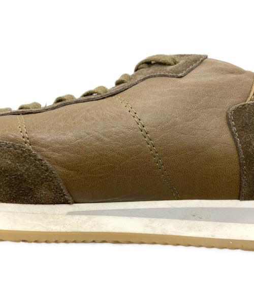 PHILIPPE MODEL（フィリップ モデル）PHILIPPE MODEL (フィリップ モデル) スウェードコンビローカットスニーカー カーキ サイズ:40の古着・服飾アイテム