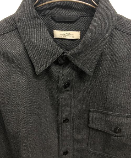 JOURNAL STANDARD relume（ジャーナルスタンダード レリューム）JOURNAL STANDARD relume (ジャーナルスタンダード レリューム) ウール混長袖シャツ グレー サイズ:Lの古着・服飾アイテム