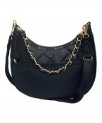 LeSportsacレスポートサック）の古着「チェーンキルト 2wayショルダーバッグ」｜ブラック