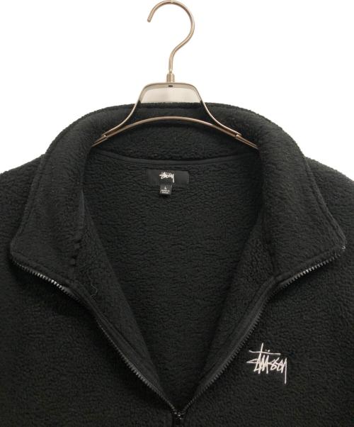stussy（ステューシー）stussy (ステューシー) ハーフジップフリースプルオーバー ブラック サイズ:Lの古着・服飾アイテム