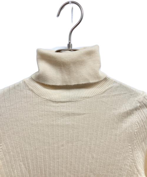 DRAWER（ドゥロワー）Drawer (ドゥロワー) 8G カシミヤシルクリブタートルニット ベージュ サイズ:1の古着・服飾アイテム