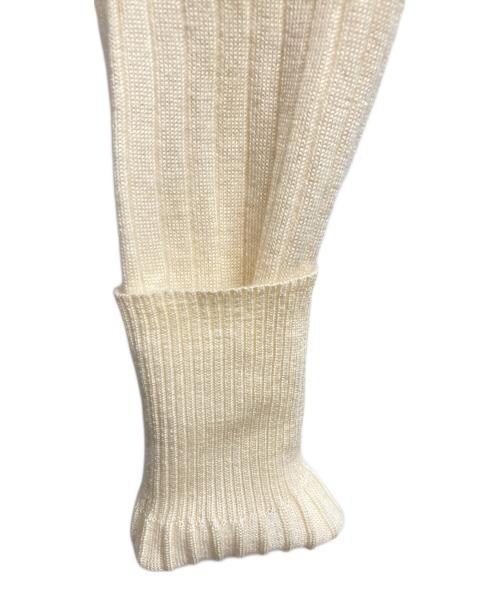 DRAWER（ドゥロワー）Drawer (ドゥロワー) 8G カシミヤシルクリブタートルニット ベージュ サイズ:1の古着・服飾アイテム