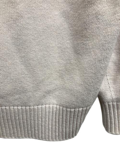 DRAWER（ドゥロワー）DRAWER (ドゥロワー) 7G天竺編みVネックプルオーバーニット ベージュ サイズ:1の古着・服飾アイテム