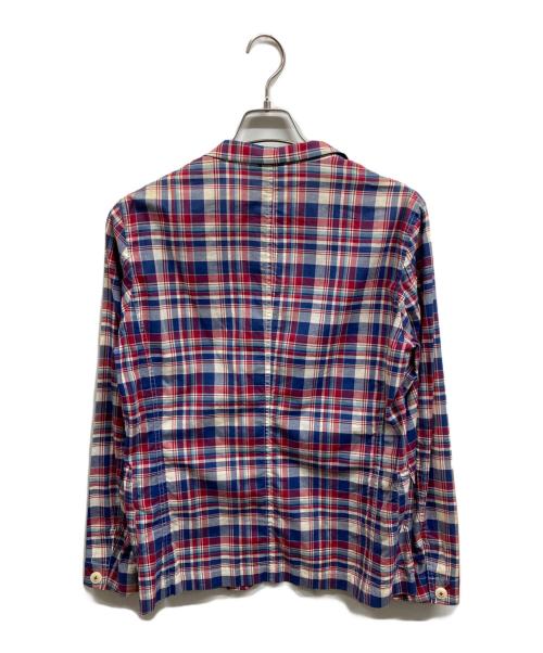 BURBERRY BLACK LABEL（バーバリーブラックレーベル）BURBERRY BLACK LABEL (バーバリーブラックレーベル) チェックテーラードジャケット/BURBERRY BLACK LABEL/BURBERRYジャケット レッド サイズ:Mの古着・服飾アイテム