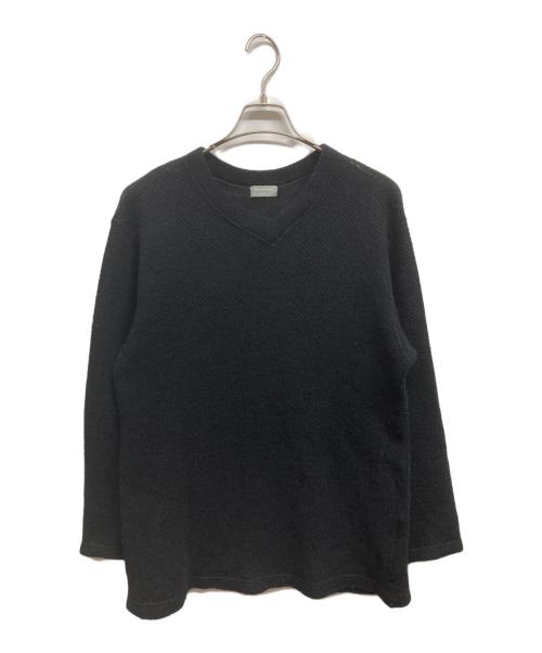 COMME des GARCONS HOMME（コムデギャルソン オム）COMME des GARCONS HOMME (コムデギャルソン オム) vネックウールニット ブラック サイズ:Freeの古着・服飾アイテム