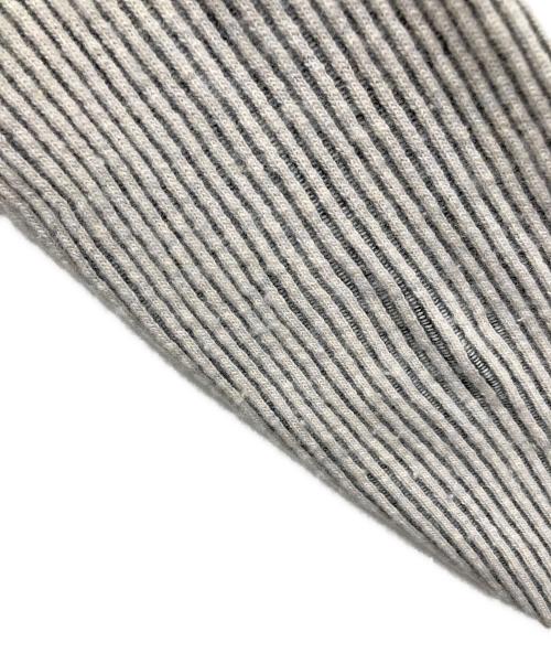 PAUL SMITH（ポールスミス）Paul Smith (ポールスミス) カラーコントラストリブ クルーネックニット グレー サイズ:Lの古着・服飾アイテム