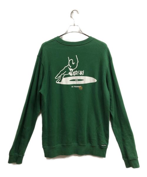 uniform experiment（ユニフォームエクスペリメント）uniform experiment (ユニフォームエクスペリメント) 23ss JAZZY JAY CREWNECK グリーン サイズ:4の古着・服飾アイテム