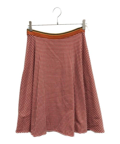MARNI（マルニ）MARNI (マルニ) フレア ニットスカート レッド サイズ:40の古着・服飾アイテム