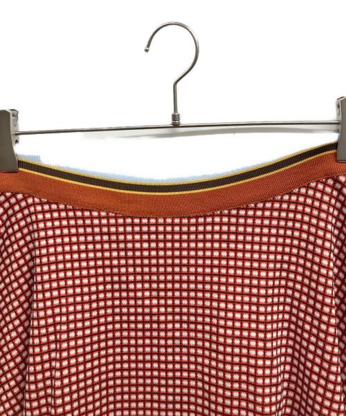 MARNI（マルニ）MARNI (マルニ) フレア ニットスカート レッド サイズ:40の古着・服飾アイテム