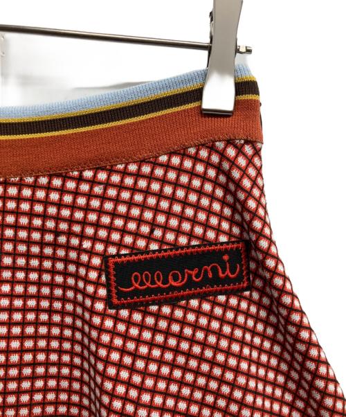 MARNI（マルニ）MARNI (マルニ) フレア ニットスカート レッド サイズ:40の古着・服飾アイテム