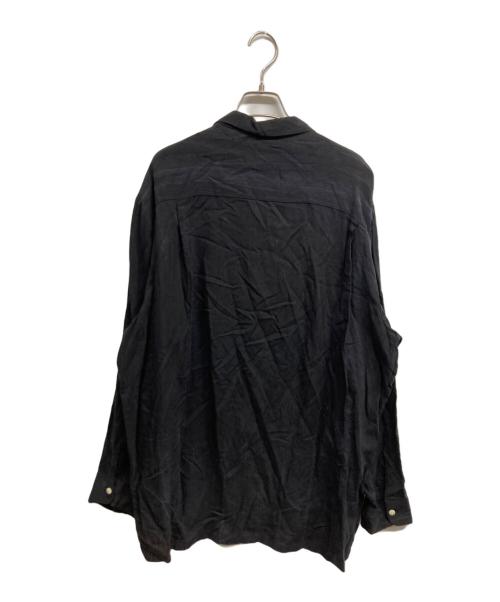 David's Stitch（デイビッドステッチ）David's Stitch (デイビッドステッチ) レーヨンオープンカラーシャツ ブラック サイズ:Lの古着・服飾アイテム