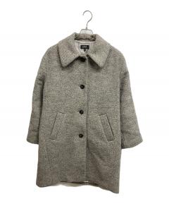 中古・古着通販】PRADA (プラダ) ステンカラーコート ネイビー サイズ