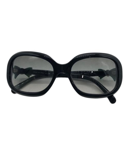 CHANEL（シャネル）CHANEL (シャネル) ココマークリボンサングラス ブラック サイズ:58□17の古着・服飾アイテム