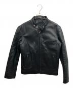 HORN WORKSホーンワークス）の古着「シングルライダースジャケット」｜ブラック