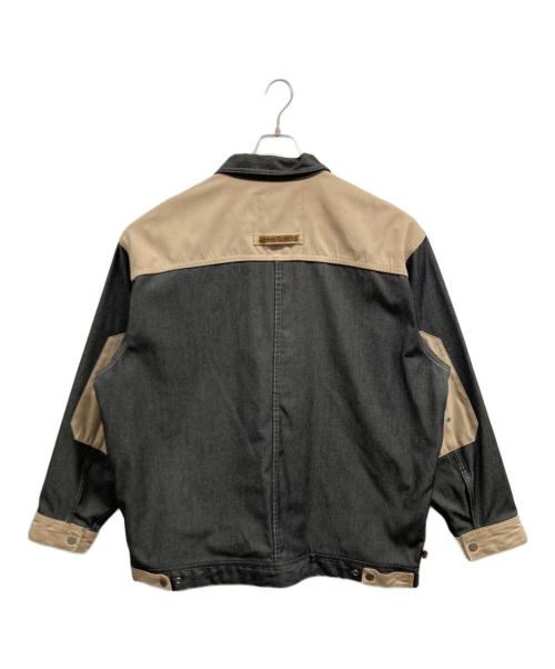 PHAT FARM（ファットファーム）PHAT FARM (ファットファーム) 切替カバーオール ブラック×ベージュ サイズ:XLの古着・服飾アイテム