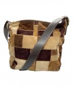 COACHコーチ）の古着「パッチワークショルダーバッグ」｜ブラウン