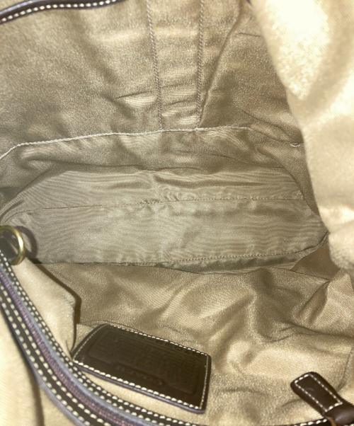 COACH（コーチ）COACH (コーチ) パッチワークショルダーバッグ ブラウンの古着・服飾アイテム