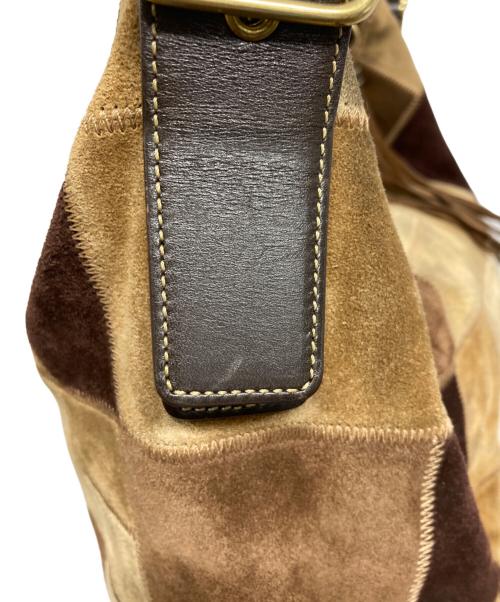 COACH（コーチ）COACH (コーチ) パッチワークショルダーバッグ ブラウンの古着・服飾アイテム