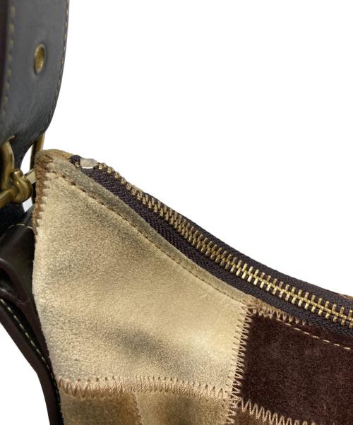 COACH（コーチ）COACH (コーチ) パッチワークショルダーバッグ ブラウンの古着・服飾アイテム