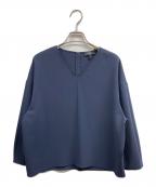 theoryセオリー）の古着「Admiral Crepe Round VNK Top」｜ネイビー