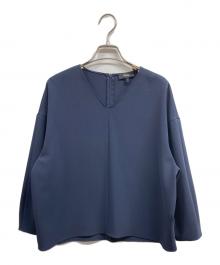 theory（セオリー）の古着「Admiral Crepe Round VNK Top」｜ネイビー