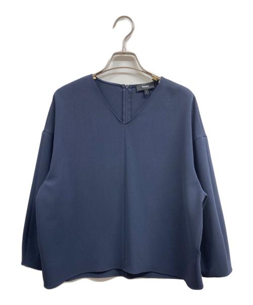 theory（セオリー）theory (セオリー) Admiral Crepe Round VNK Top ネイビー サイズ:Sの古着・服飾アイテム