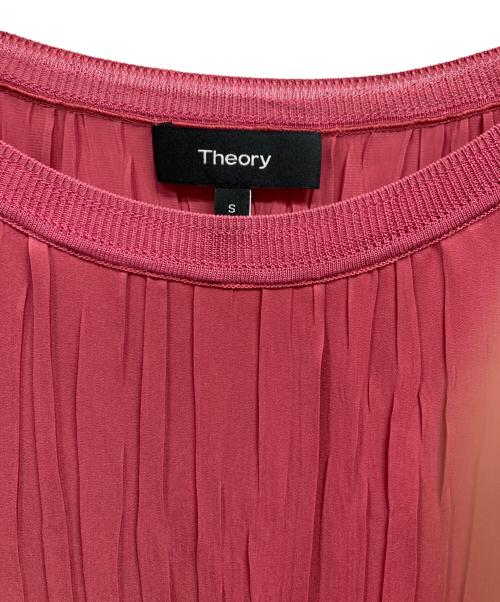 theory（セオリー）theory (セオリー) ノースリーブプリーツワンピース ピンク サイズ:Sの古着・服飾アイテム