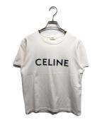 CELINEセリーヌ）の古着「ロゴ クルーネック半袖Tシャツ」｜ホワイト