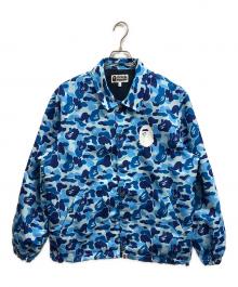 A BATHING APE（ア ベイシング エイプ）の古着「ABC CAMO LOGO COACH JACKET」｜ブルー