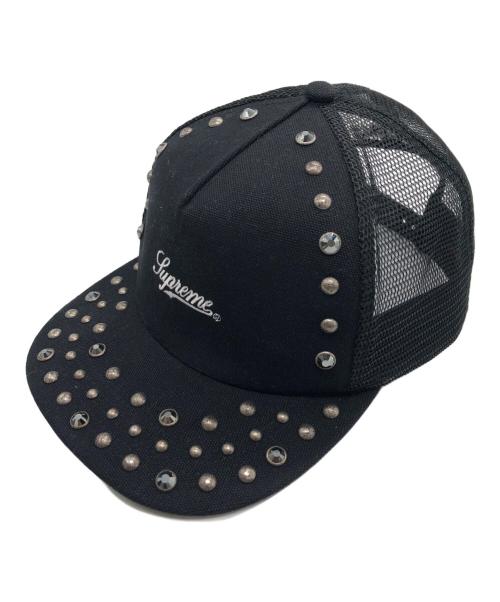 SUPREME（シュプリーム）SUPREME (シュプリーム) b.b.Simon (ビービーサイモン) Studded Canvas Cap ブラックの古着・服飾アイテム