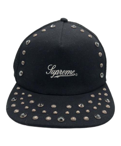 SUPREME（シュプリーム）SUPREME (シュプリーム) b.b.Simon (ビービーサイモン) Studded Canvas Cap ブラックの古着・服飾アイテム